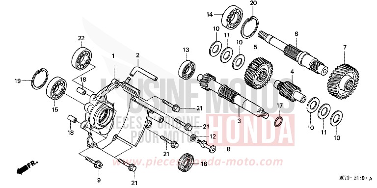 BOITE DE VITESSES de SILVER WING PEARL GREAT BLUE (PB262) de 2003